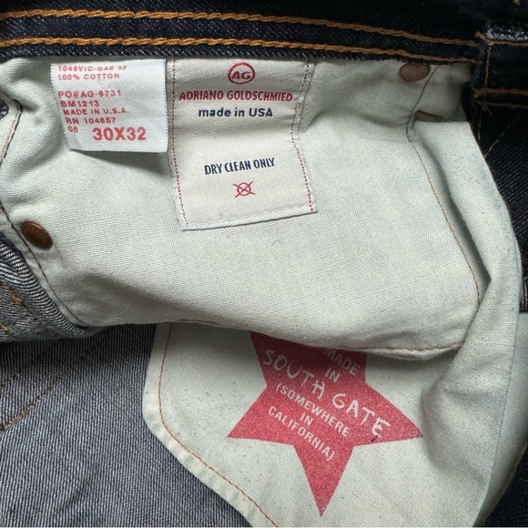 AG Adriano Goldschmeid The Protege Straight Leg Low Rise Dark Wash Jeans 30x28 - Picture 8 of 10